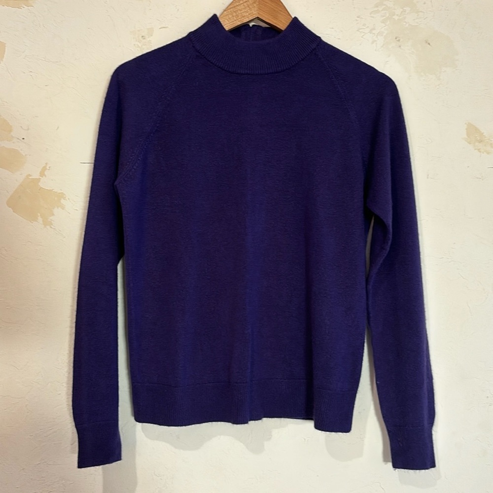 Purple cashmere blend turtleneck